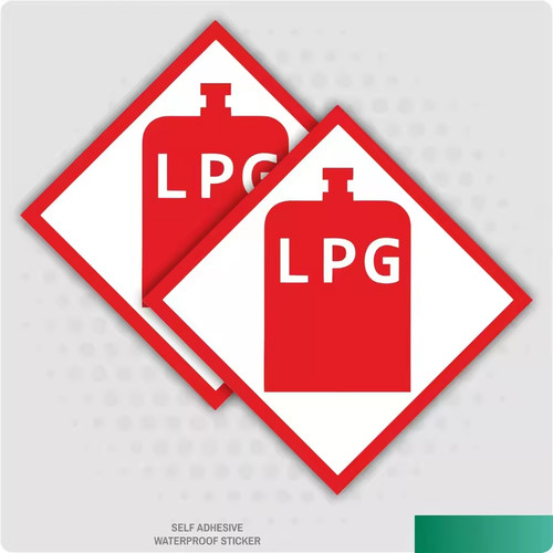 Lpg warning sticker sign - lpg,